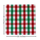 Christmas Cloth Dinner Napkins - 12 20  X  set Of 12   Red Green   White