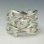Women Jewelry 925 Silver Rings Cubic Zirconia Wedding Engagement Rings Size 6-10