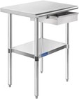 Stainless Steel Work Table W  Drawer - Commercial Kitchen Metal Prep Table