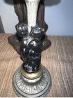 Antique Cherub Gilt Bronze   Brass Candle Holder Ornate Candlestick French Style