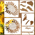 Large Flower Stencils For Wood Fence Sunflower Stencils For Painting Floral Sten
