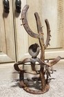 Vintage Horseshoe Western Cowboy Fence Cactus Barbed Wire Rustic Iron Handmade