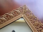 Vtg Mirror Ornate 4 Footed Vanity perfume Tray Hollywood Regency Filigree Gold 