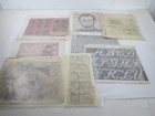 8 Vtg Craftaid Leather Carving Templates - Duck Abe Lincoln Horse Alphabet Dog