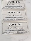Pharmacy Medicine Pill Bottle Label Old Vintage Antique Drug Store Olive Oil
