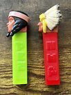 Vintage Pair Of Indian Chief   Maiden No Feet Pez Dispenser Made In Austria 2 6