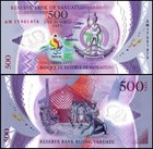 Vanuatu 500 Vatu  2017  P-20  Unc  Commemorative  Polymer  X 10 Pcs