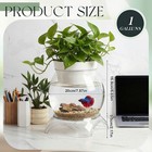 1 Gallon Plastic Aquaponic Betta Fish Tank Aquaponic W  Base   Top Large Bowl