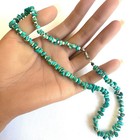 Navajo Turquoise Bead Necklace 18  White Heishi 5mm Hand Strung Sterling Native