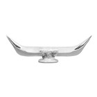13  Wide Chrome Bull Horn Hood Ornament For Truck Bbq Grill Hood Mounting Decor