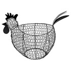 Rural365 Black Metal Chicken Egg Basket - Rustic Decor Chicken Basket Egg Holder