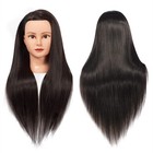 Long Hair Mannequin Training Head 26 -28  For Cosmetology Hair Styling With Clam