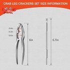 8 Pack Lobster Crackers And Picks Set  Crab Leg Cracker Tools  Stainless Stee
