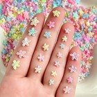 300pcs 3d Colorful Flower Nail Charms Hibiscus Nail Rhinestones Hawaii Floral
