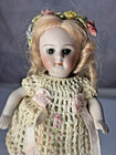 Antique German All Bisque Kestner 6  Mignonette Doll With Glass Eyes Cc-45