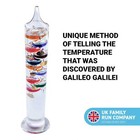 44cm Tall Free Standing Galileo Thermometer With Ten Floating Globes