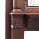 Antique Quarter Sawn Oak Fireplace Mantel With Beveled Mirror  Nfpm190