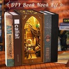 Criolpo Diy Book Nook Kit - 3d Wooden Puzzle Miniature With Sensor Led Light