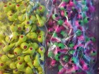 100 New 1 8 Oz  Lead Head Jig Heads Crappie Walleye Assorted  Mix Colors