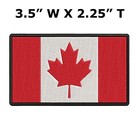 Canadian Flag Embroidered Patch Iron-on Sew-on  3 5x2 25   Canada Maple Leaf Red