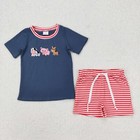 Baby Boys Summer Outfit Beach Castle Shirt Shorts Sets