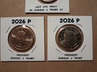 3 Coin Set Of  July 4th Privy Coin And 2 In 2x2 Custom Labeled Holders 2o26 P