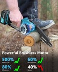 6  8  Electric Mini Chainsaw Cordless Handheld Saw Upgraded 8000 Battery 4 Chain