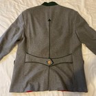 Alpin Deluxe Coat Mens Medium German Austrian Traditional Folk Wool Blend Satin 