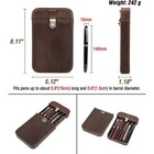Top Grain Genuine Leather 6-slot Fountain Pen   Pencil Tray Case Holder