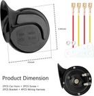 Universal Car Horn Upgrade Kit  12v High low Dual Tone Snail Horn  Loud Waterpro