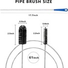 Flexible Extra Long Drain Brush  Drain Unblocker Tools 61 Inch Pipe Cleaner Brus