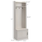 Shoe Storage Cabinet Coat Rack White Wood Grain