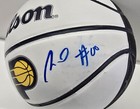 Bennedict Mathurin Indiana Pacers Autograph Pacers Logo  Mini Basketball Auto