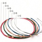 6pcs Guitar Strings Colorful Coated Folk Acoustic Stainless Steel Guitar String