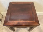 Antique Chinese Hardwood Table Side End Rectangular Dark Top Asian Antique