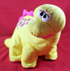 Vintage Fisher Price Yellow Puffalump Dinosaur Plush Squeeze For Noise - 1992