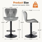 Sweetcrispy Modern Bar Stools Set Of 4  Adjustable Faux Leather Upholstered