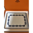 Hermes Paris Authentic Plate Chain D ancre Blue Ashtray Porcelain Box Interior