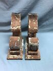 Small Pair 8x10 Antique Wood Porch Corbels Shabby Vtg Old Shelf Brackets 801-24b