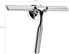 Stainless Steel Shower Squeegee With Suction Hook For Clear Glass - 10    Chrome