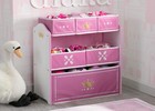 Store 6 Bin Toy Storage Organizer - Greenguard Gold Certified  White pink
