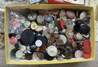 Vintage Mixed Lot Of Sewing Le Chic Buttons Scoville Snaps De Long Hooks Thread 
