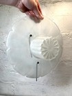 Rare Art Deco Ceiling Light Glass Shade 11 5    Frosted Skyscraper 3 Chain Hanging