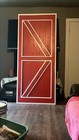 Barn Door Without The 2 Wheels And Rail red On One Side Black On The Otherthe Do