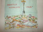 Vintage Seattle Worlds Fair Hanky Hankie Space Needle 1962