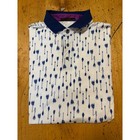 Greyson Golf Polo Xl White Blue Arrow Print Performance Short Sleeve Shirt Mens