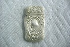 Antique Sterling Silver Match Safe  Vesta Case  Match Holder  Repousse  1890 s