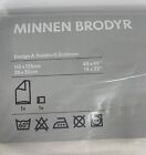 Ikea Duvet Cover And Pillowcase Toddler Floral Embroidered New