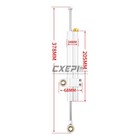 375mm Long Double Tube Steering Damper Universal For Honda Kawasaki Harley Ktm