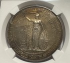 1908-b British Trade Dollar -ngc Au Details  stained  Crisp Strike  toned Lustre